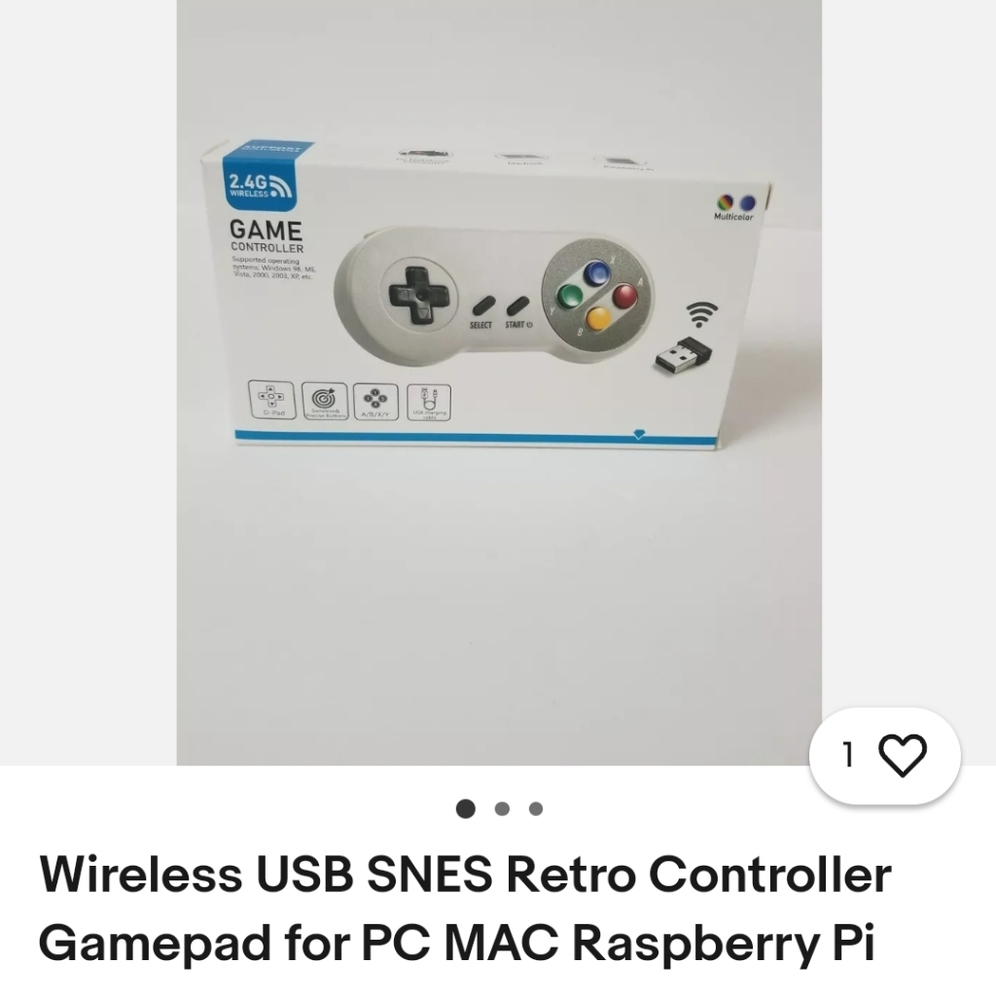 2.4G wireless game controller for PC Notebook Computer, MacBook, Raspberry Pi us - Picture 5 of 5